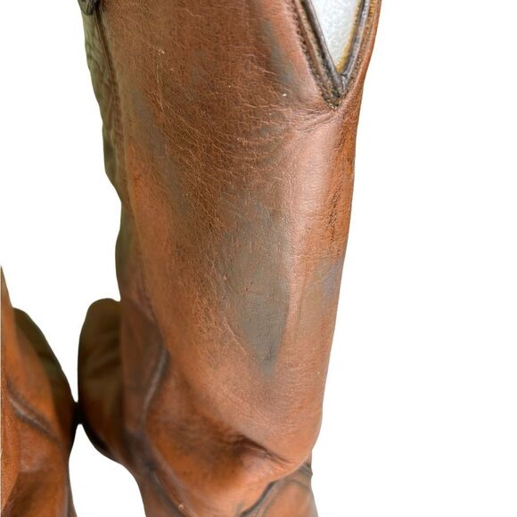 ACME Cowboy Boots Men D Brown Leather Pointed Toe Made In USA Vintage Size 10 - Picture 6 of 11